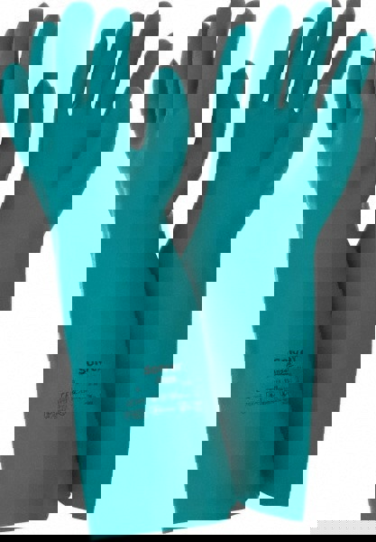 Series 37-165 Chemical Resistant Gloves: Size Large, 22.00 Thick, Nitrile, Nitrile, Unsupported,